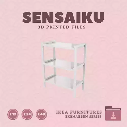 EKENABBEN Open Shelf Unit 33 In for Dollhouse - IKEA - 3D Print