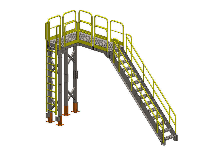 Plataforma Low-poly 3D model_6