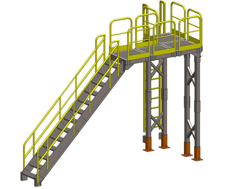 Plataforma Low-poly 3D model_1