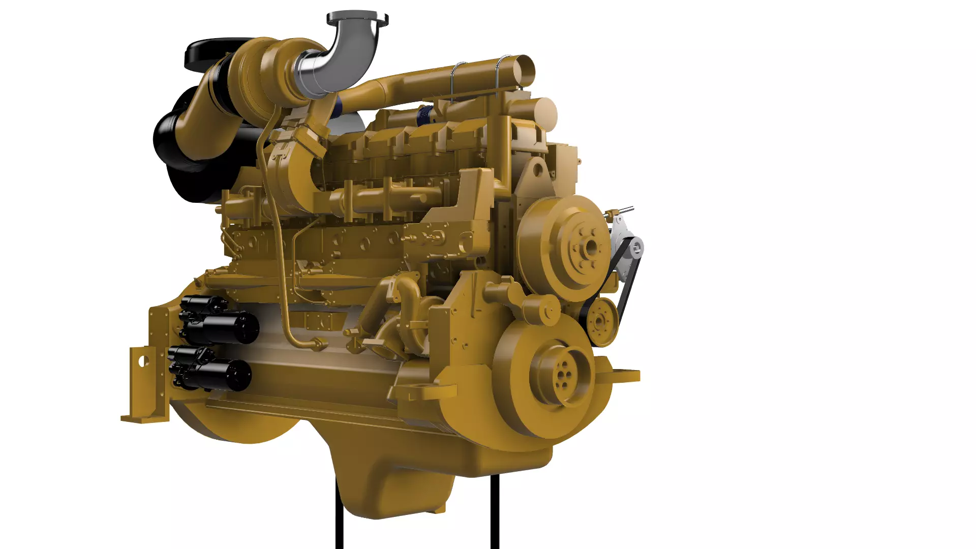 SAA6D170E-3 KOMATSU DIESEL ENGINE 3D print model_0