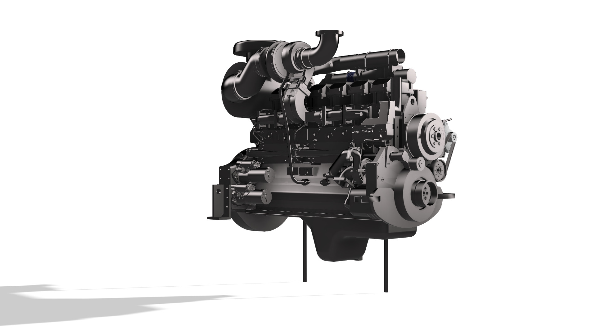 SAA6D170E-3 KOMATSU DIESEL ENGINE 3D print model_1