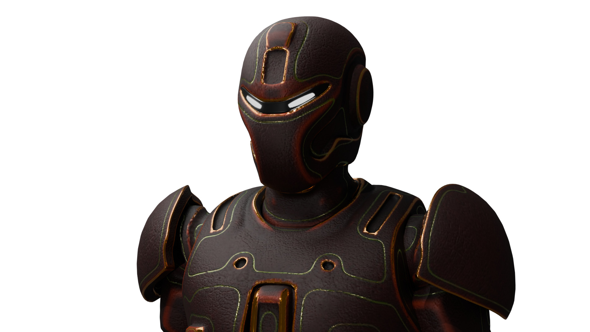 Combat Robot Game Ready Low-poly 3D model_2