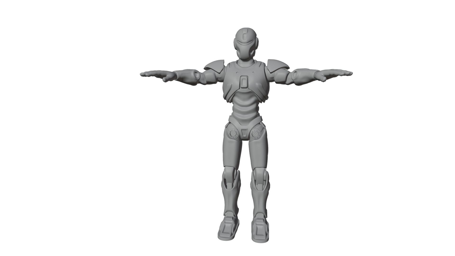 Combat Robot Game Ready Low-poly 3D model_13