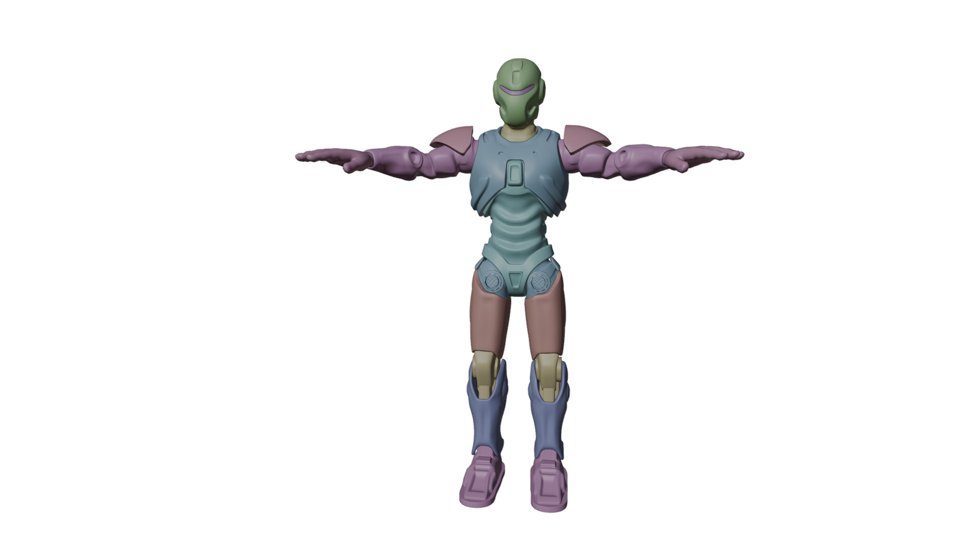 Combat Robot Game Ready Low-poly 3D model_3