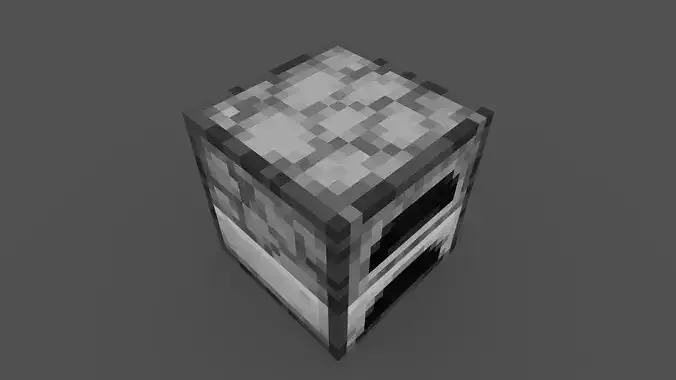 MineCraft furnace  Low-poly 3D model