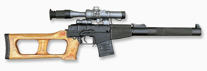 VSS Vintorez GRAU - 6P29 Low-poly 3D model