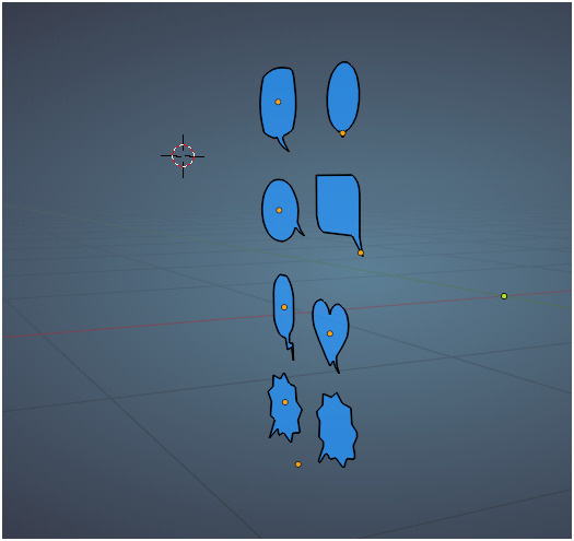 3D Speech Bubble Pack Set of 8 Stylized Models Low-poly 3D model_1