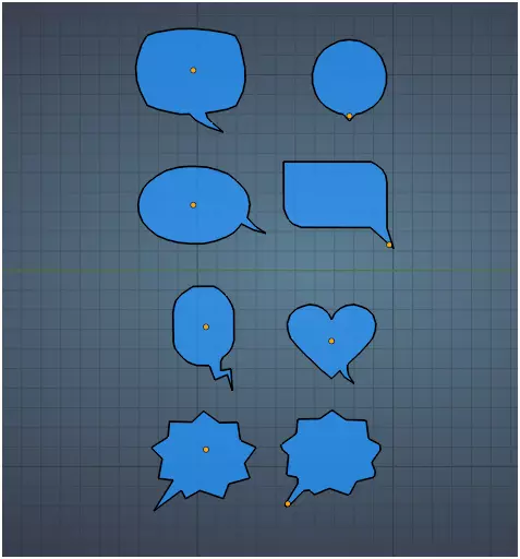 3D Speech Bubble Pack Set of 8 Stylized Models Low-poly 3D model_0