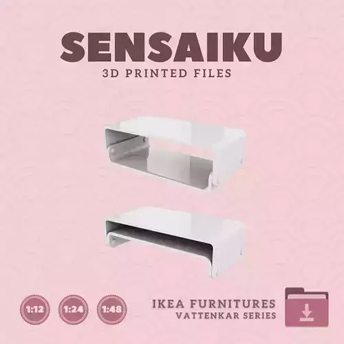 VATTENKAR Laptop Monitor Stand 4 Dollhouse - IKEA - 3D Print 3D print model