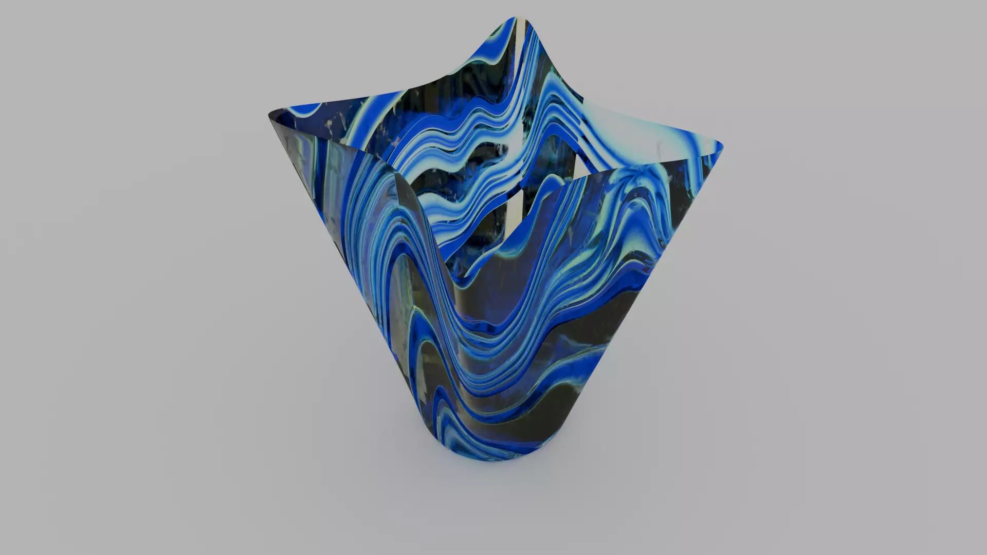 Glass vase 3D model_0