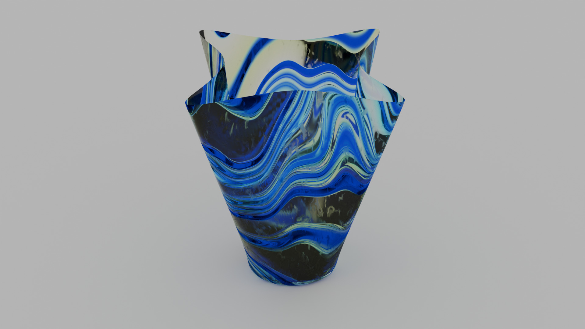 Glass vase 3D model_2