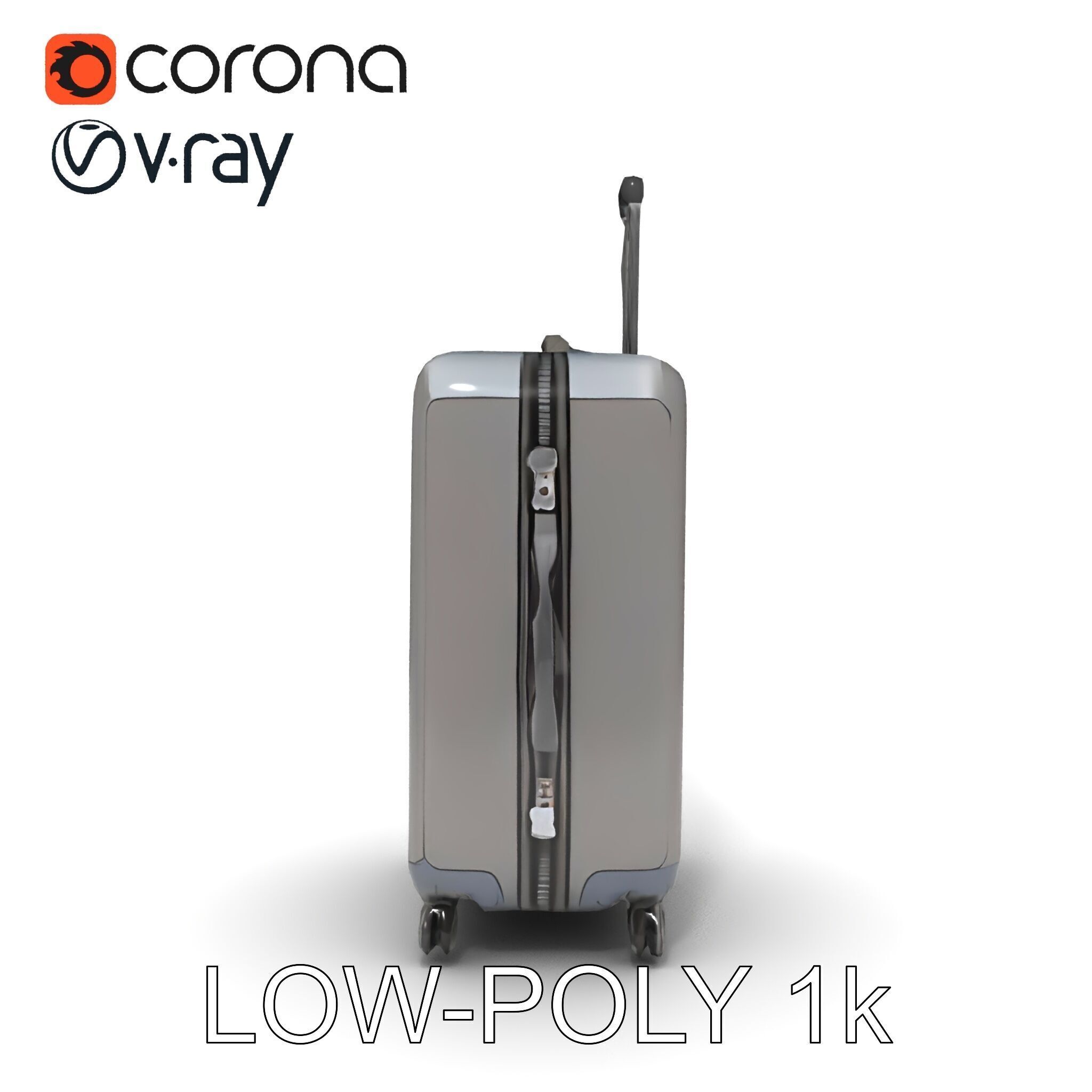 Hardshell Suitcase Model Pack Low-poly 3D model_30