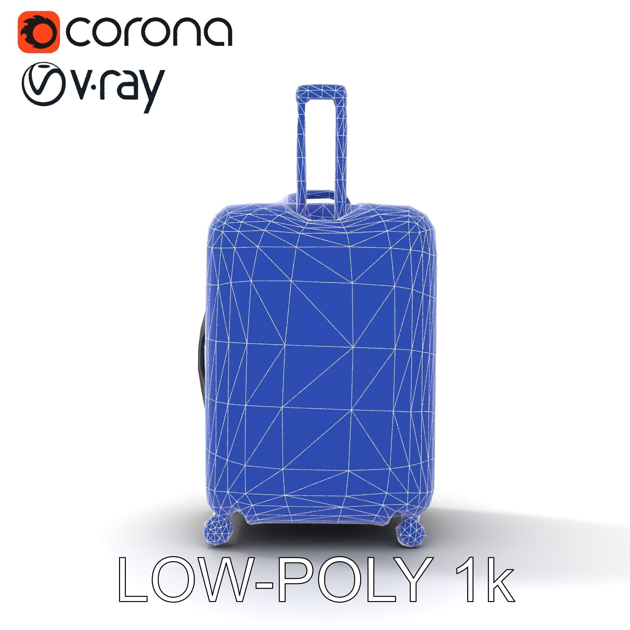 Hardshell Suitcase Model Pack Low-poly 3D model_23