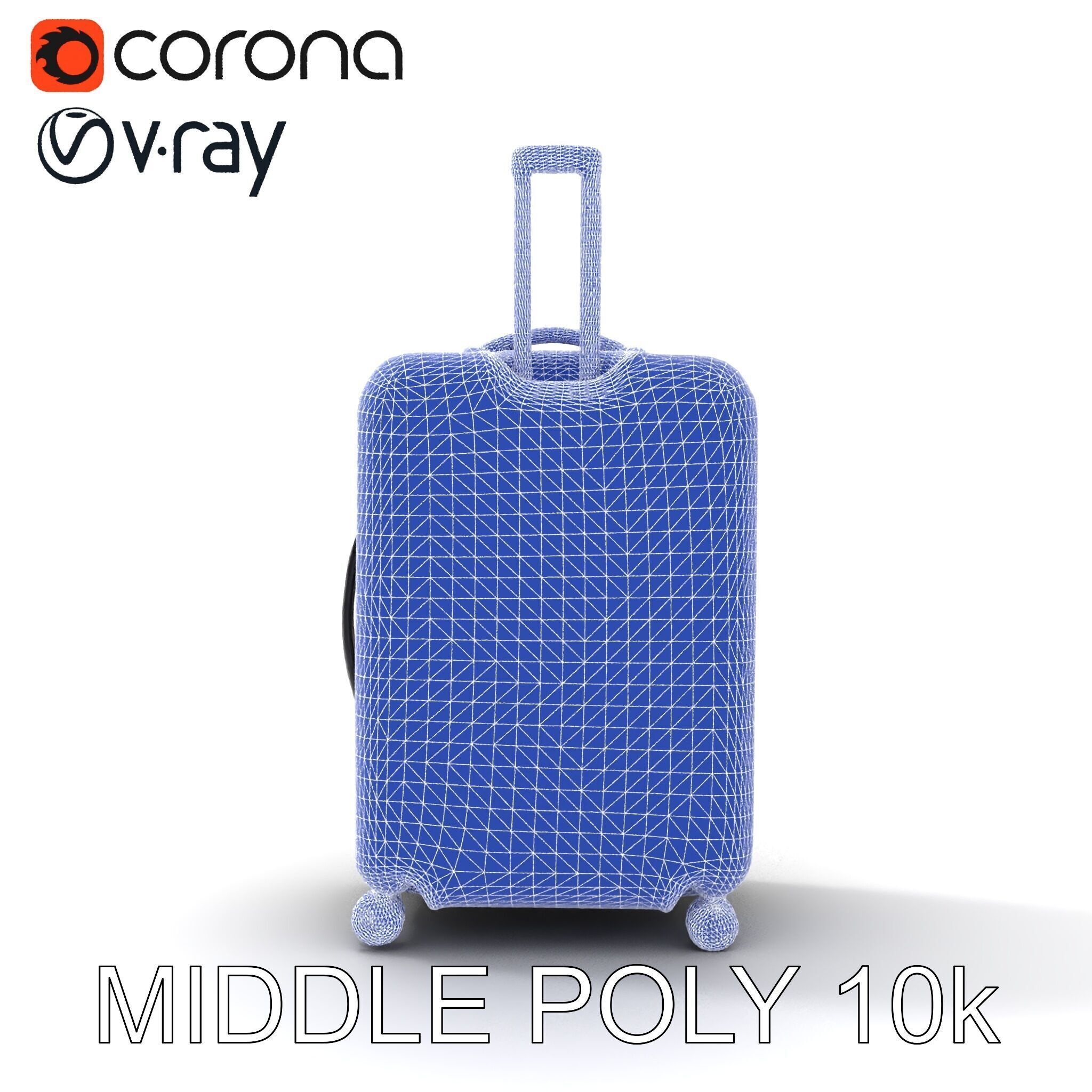 Hardshell Suitcase Model Pack Low-poly 3D model_26