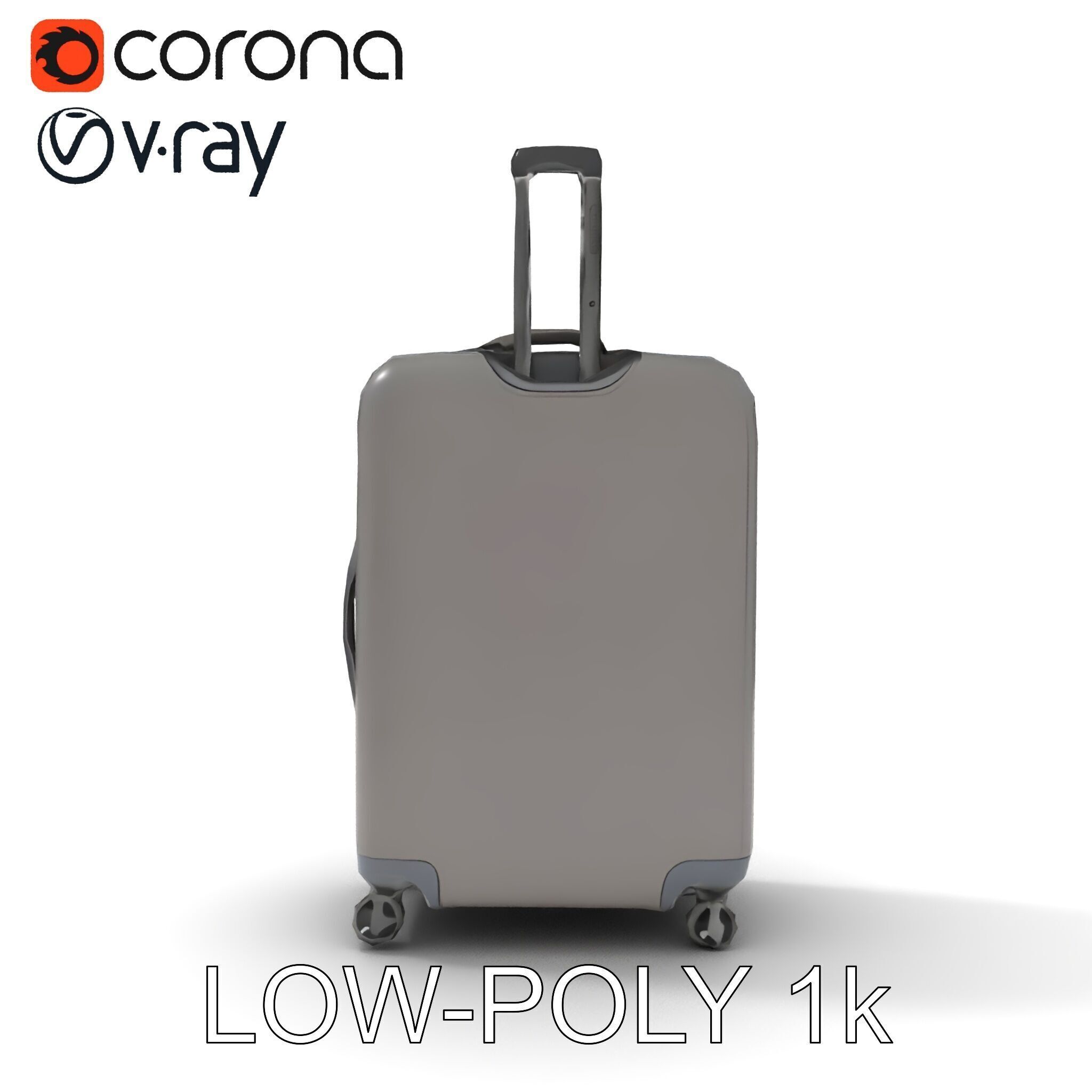 Hardshell Suitcase Model Pack Low-poly 3D model_18