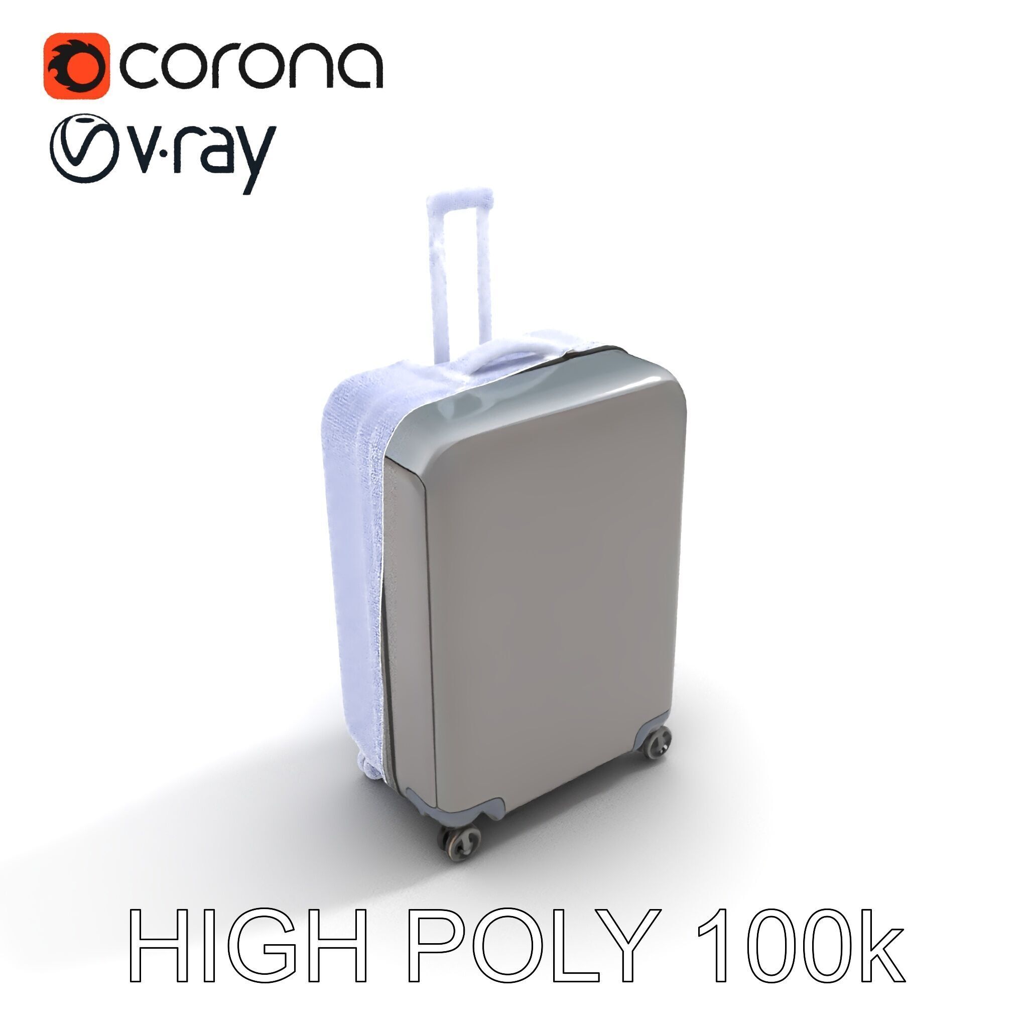 Hardshell Suitcase Model Pack Low-poly 3D model_34