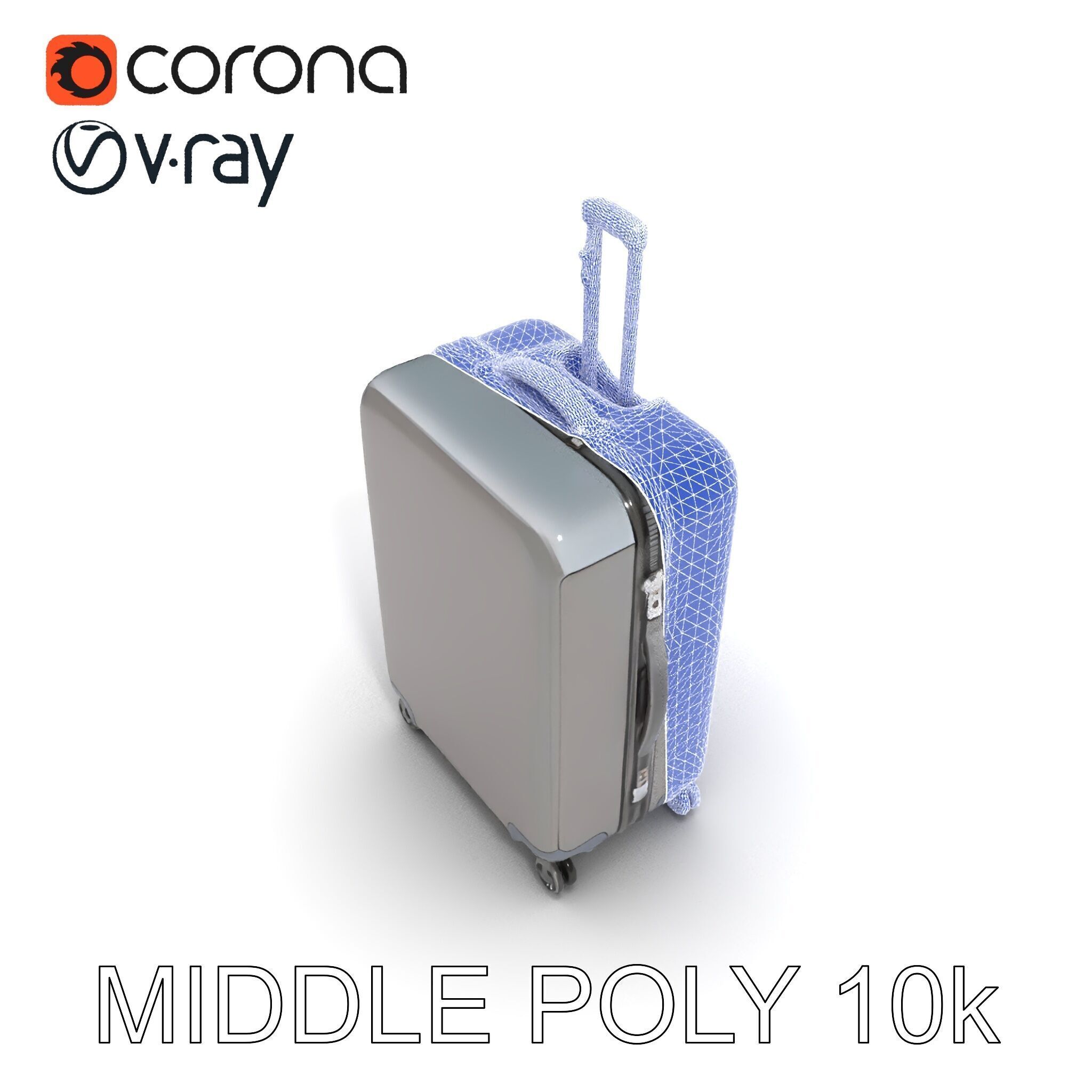Hardshell Suitcase Model Pack Low-poly 3D model_14