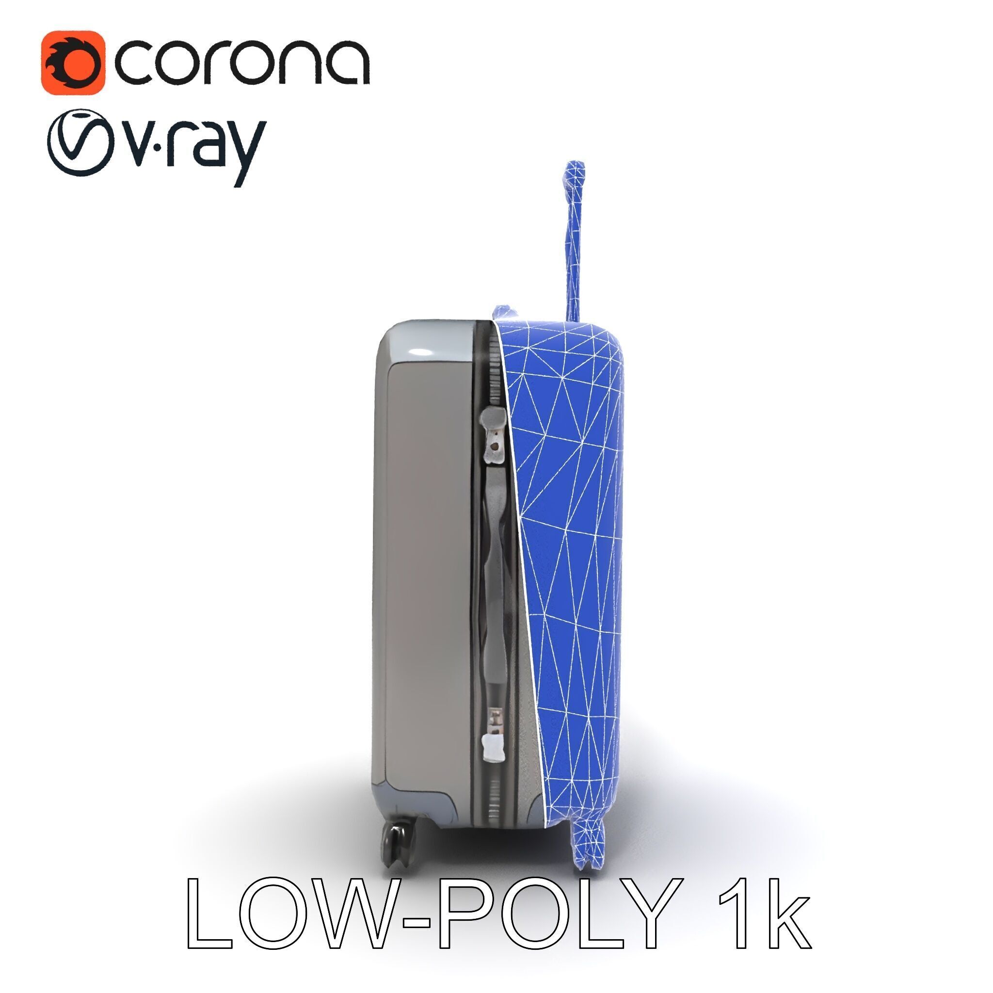 Hardshell Suitcase Model Pack Low-poly 3D model_25