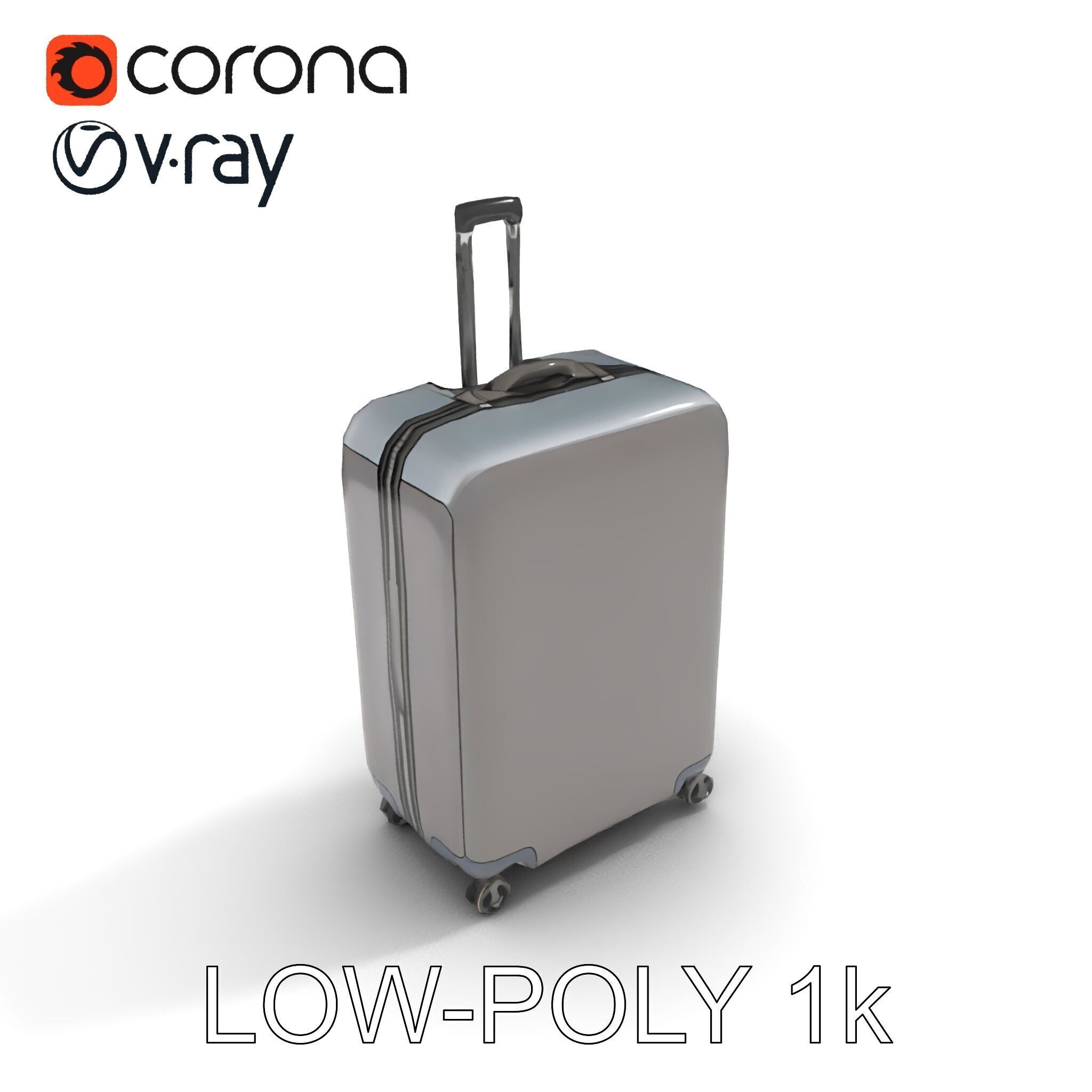 Hardshell Suitcase Model Pack Low-poly 3D model_20