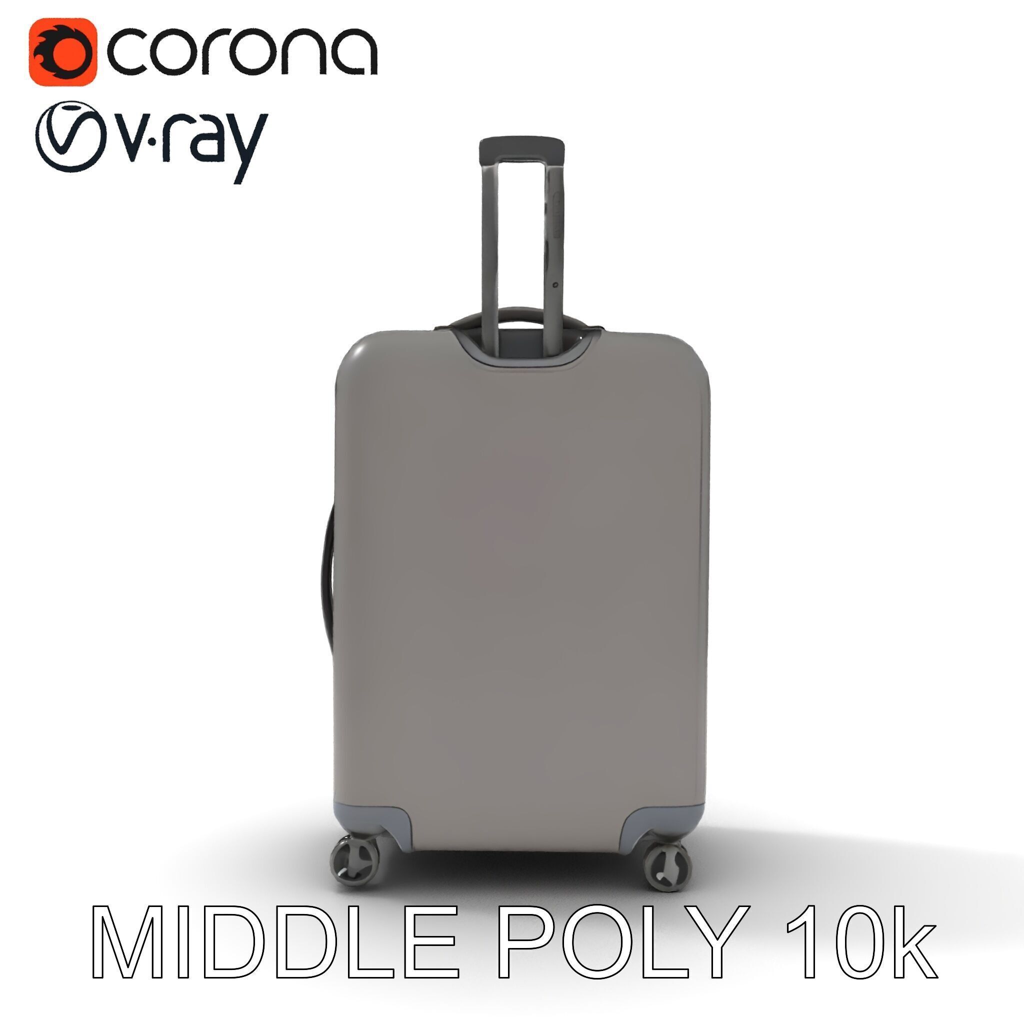 Hardshell Suitcase Model Pack Low-poly 3D model_32