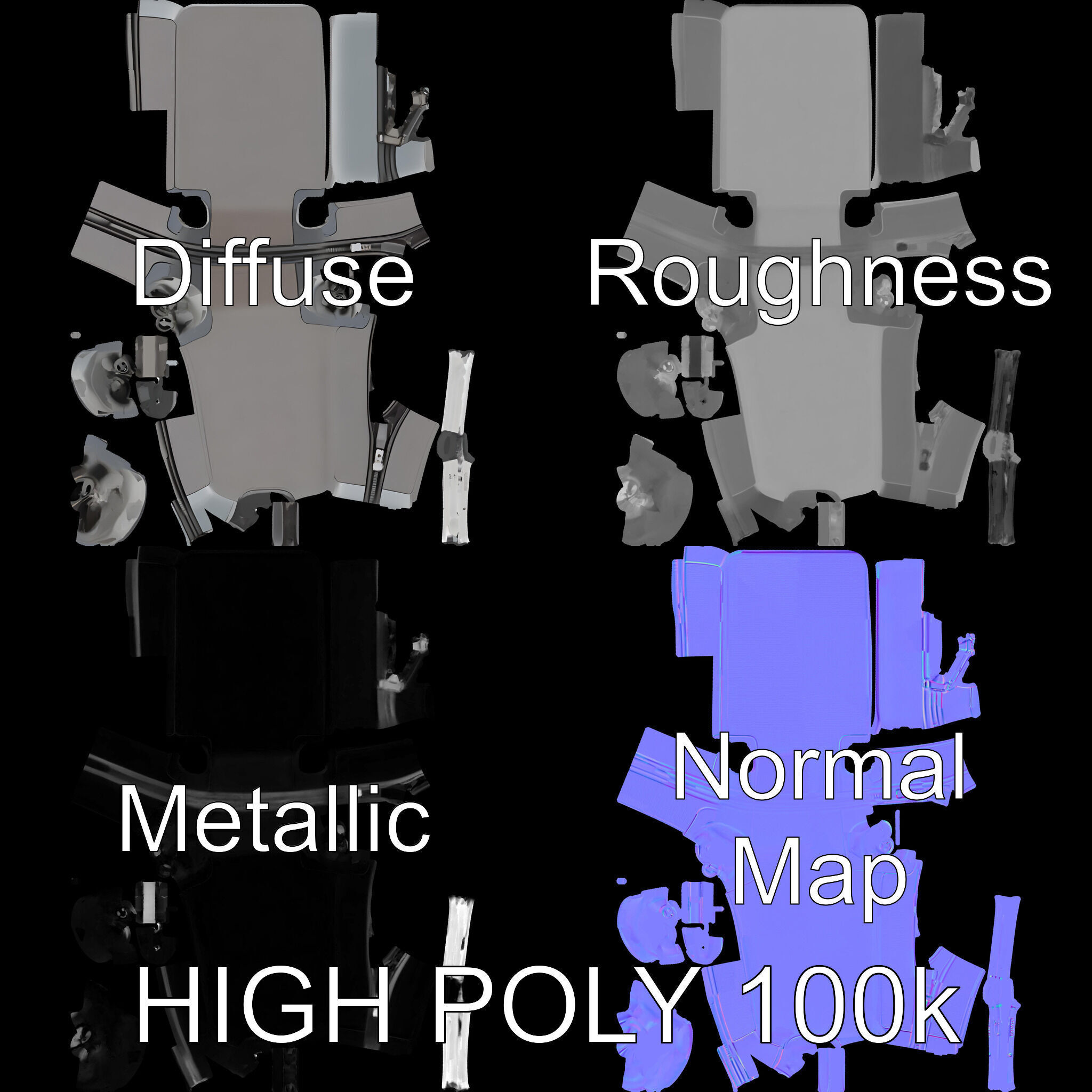 Hardshell Suitcase Model Pack Low-poly 3D model_2