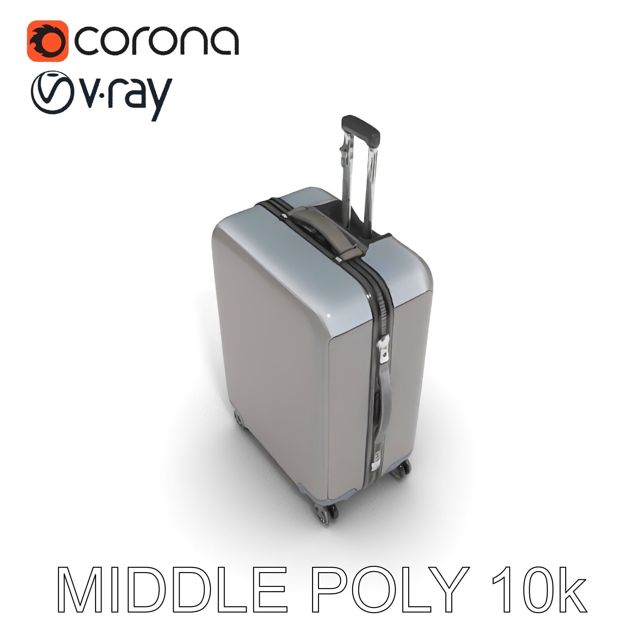 Hardshell Suitcase Model Pack Low-poly 3D model_29