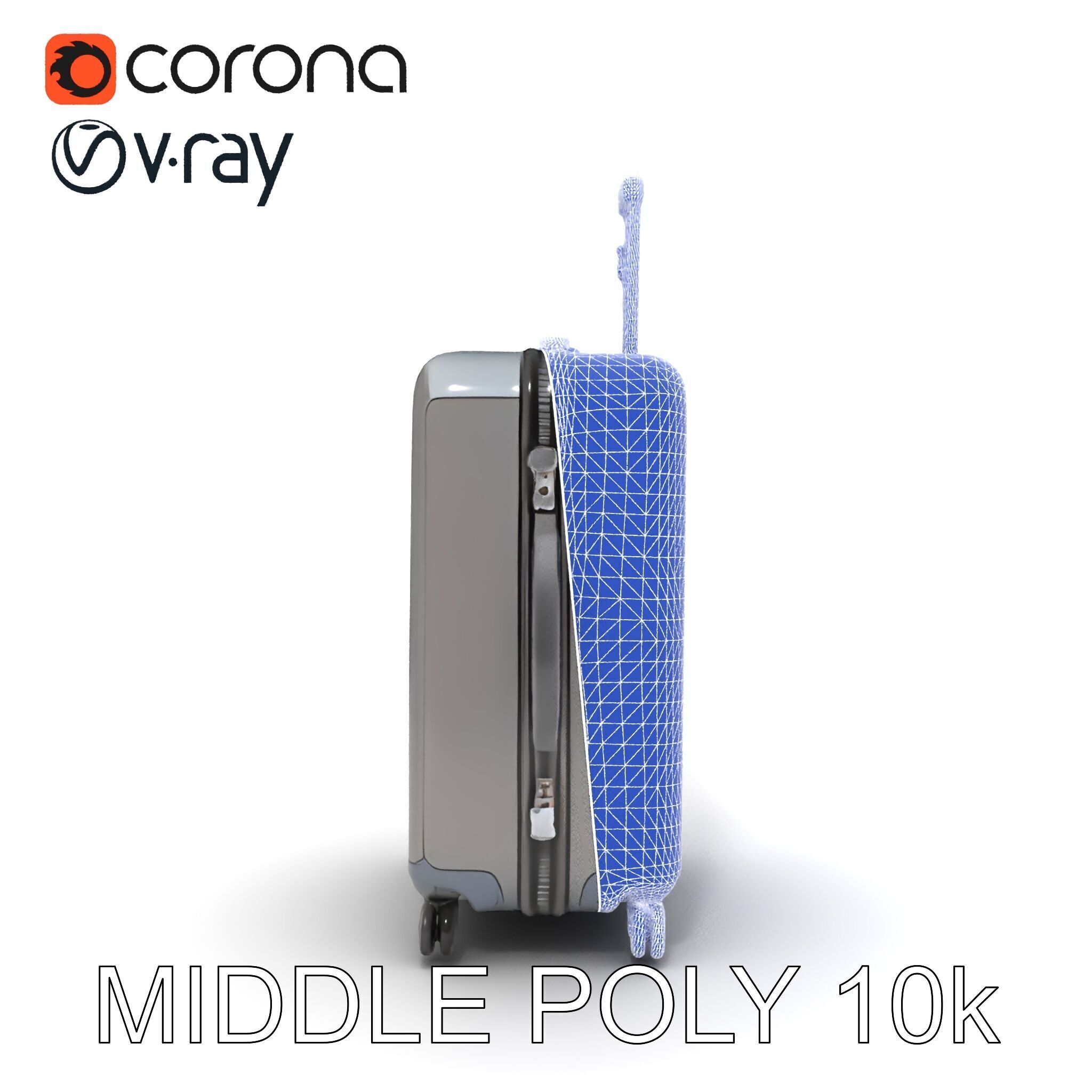 Hardshell Suitcase Model Pack Low-poly 3D model_8