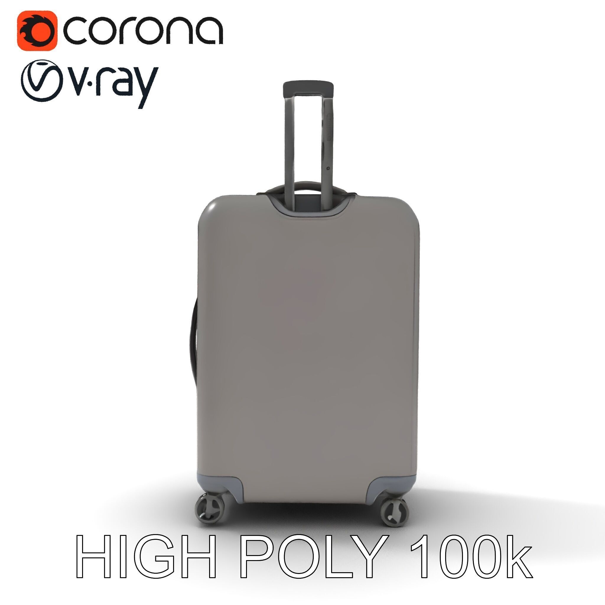 Hardshell Suitcase Model Pack Low-poly 3D model_28