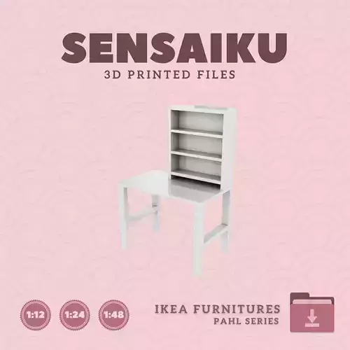 PAHL Desk with add-on unit for Dollhouse - IKEA - 3D Print 3D print model