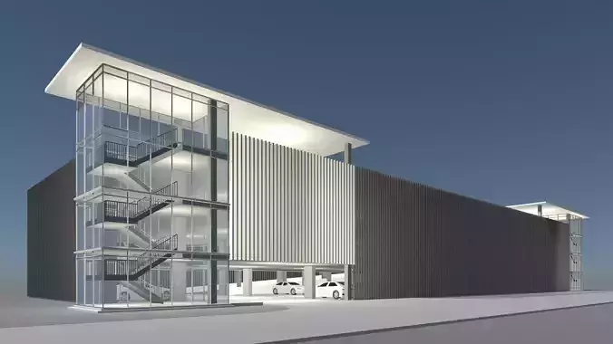Parking garage building 25-23 3D model