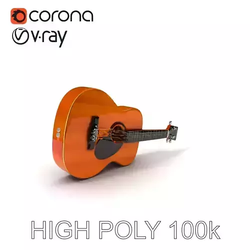 Acoustic Guitar Model Pack for Realistic Rendering and Animation