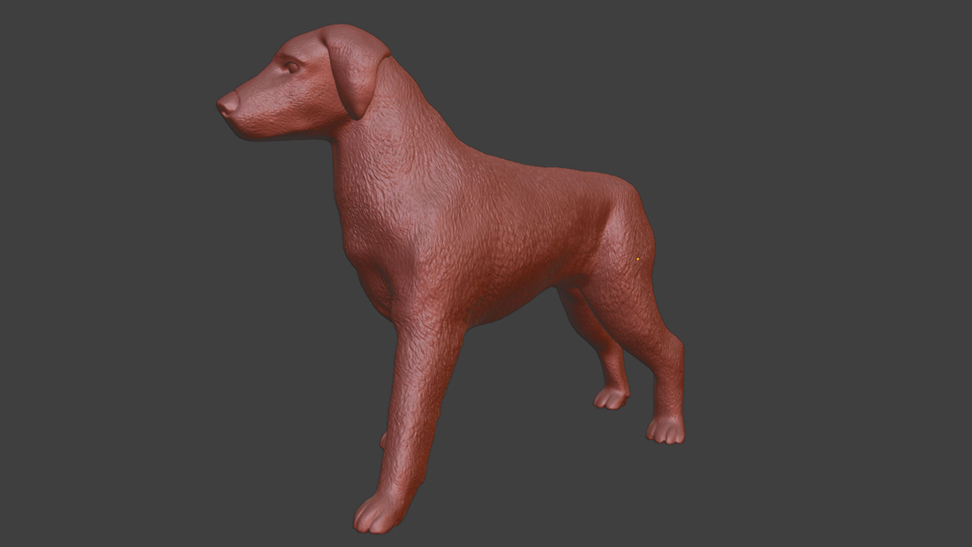 Boxer Great Dane Dog Sculpture STL Realistic Toy Version 3D print model_9