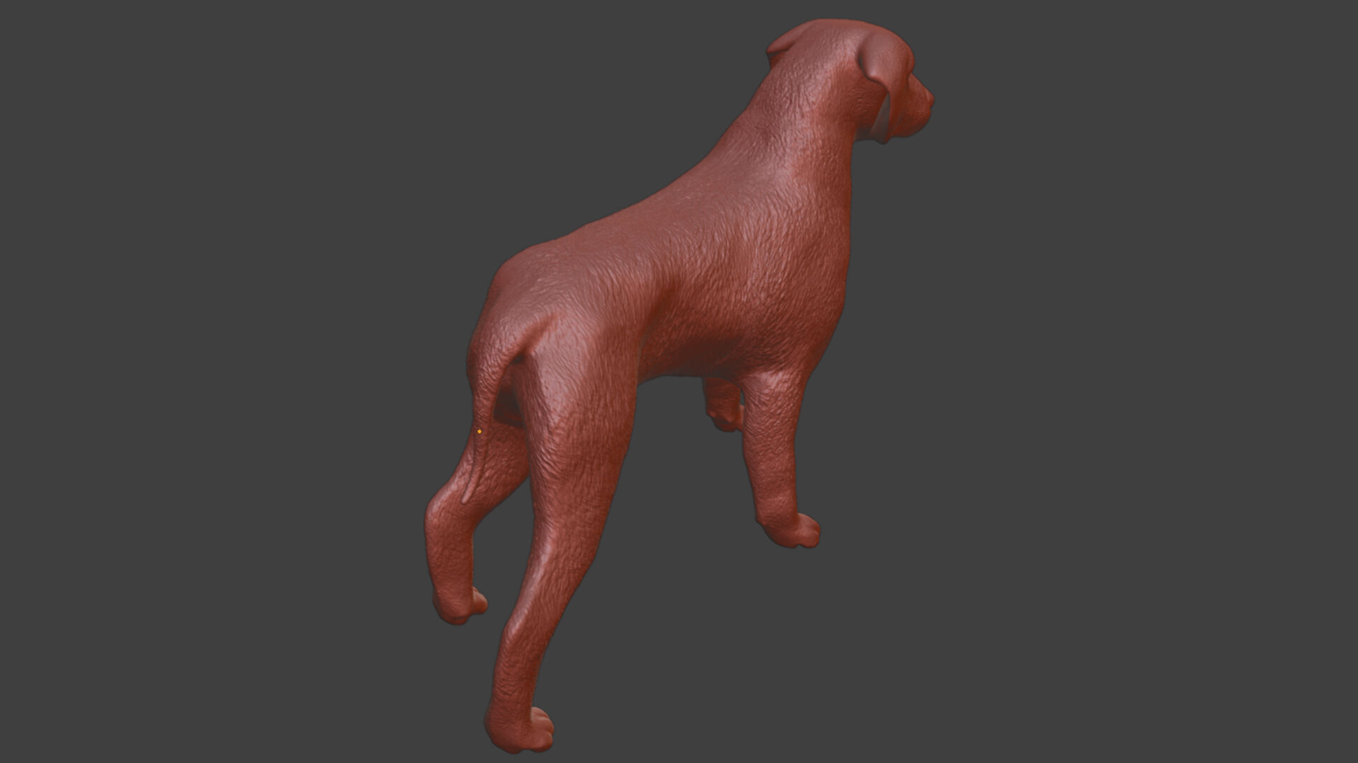 Boxer Great Dane Dog Sculpture STL Realistic Toy Version 3D print model_8