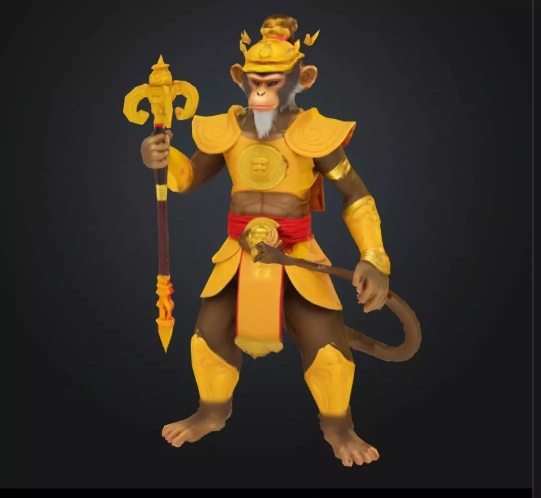 monkey King warrior 3d model 3D model_0