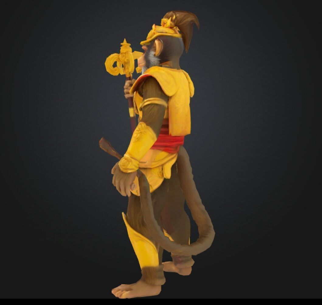 monkey King warrior 3d model 3D model_1