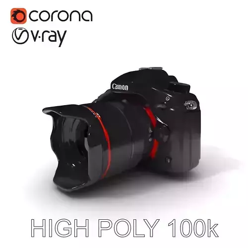 DSLR Camera Model Pack with Detailed Lens and Body