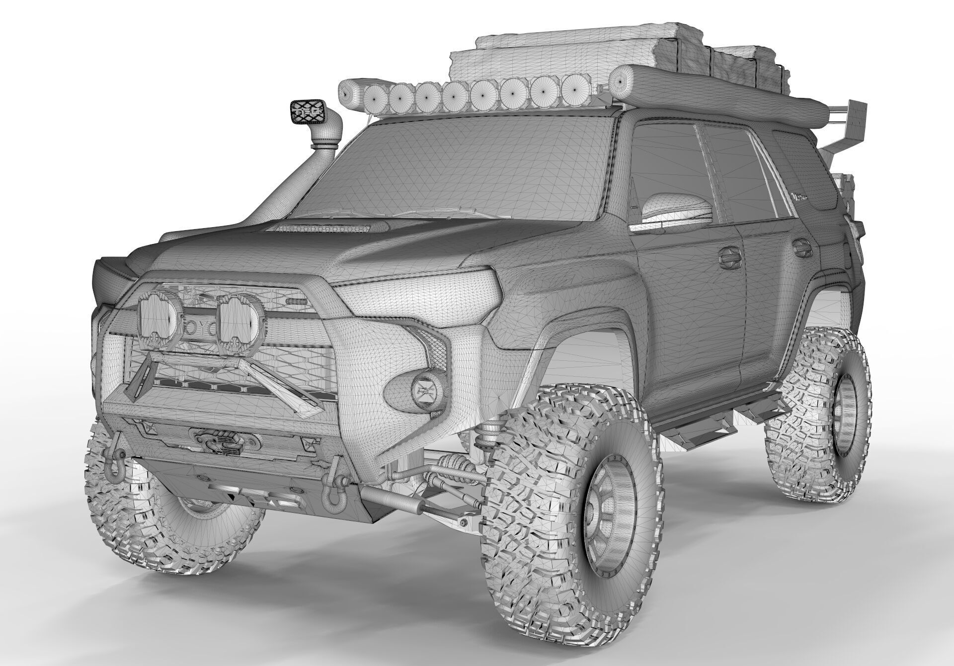 Toyota 4Runner 2022 Full Accesories 3D model_15