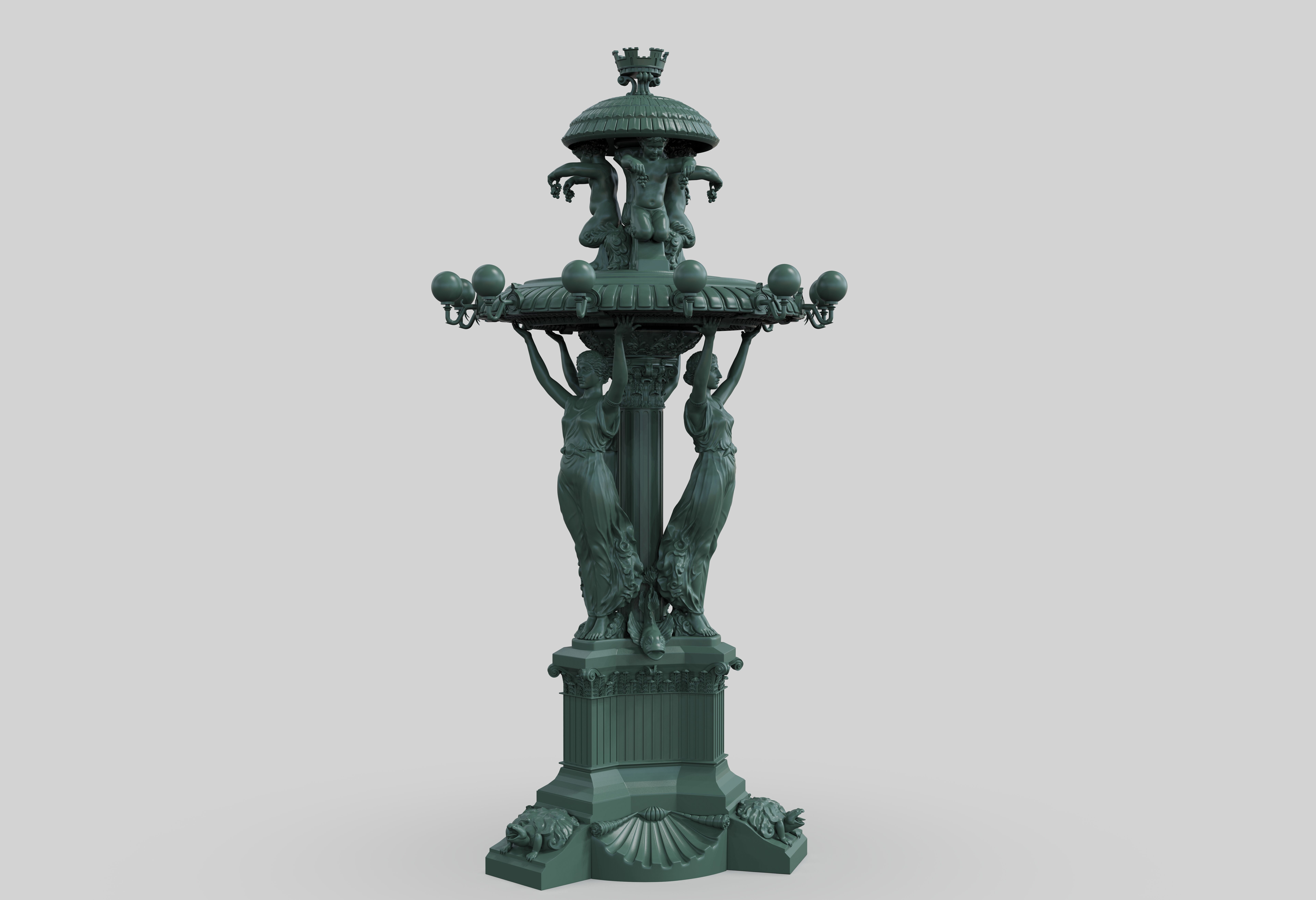 Bartholdi Fountain and Gardens 3D print model_1