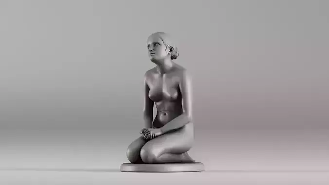 S00116 3D Scan of Sculpture Lorenzo Bartolini Humility 3dp