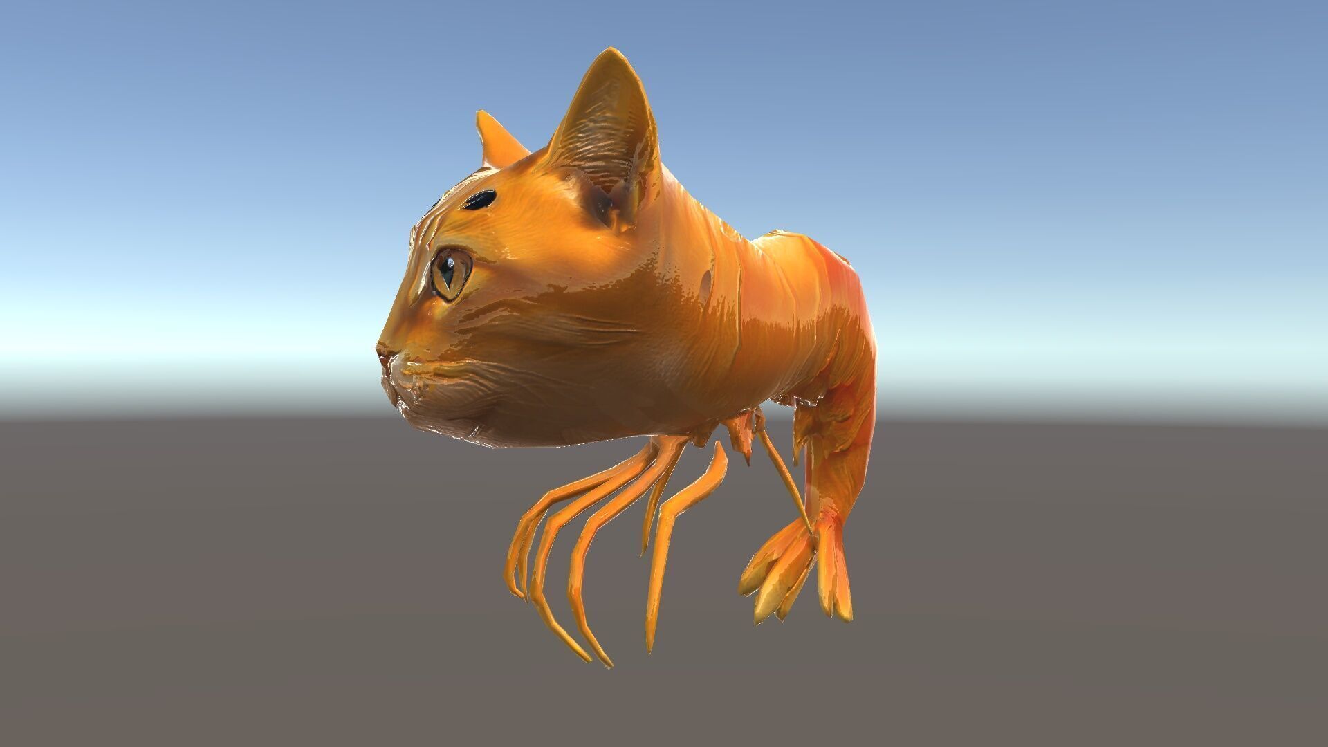 Cat Shrimp Trippy Tropa Low-poly 3D model_7