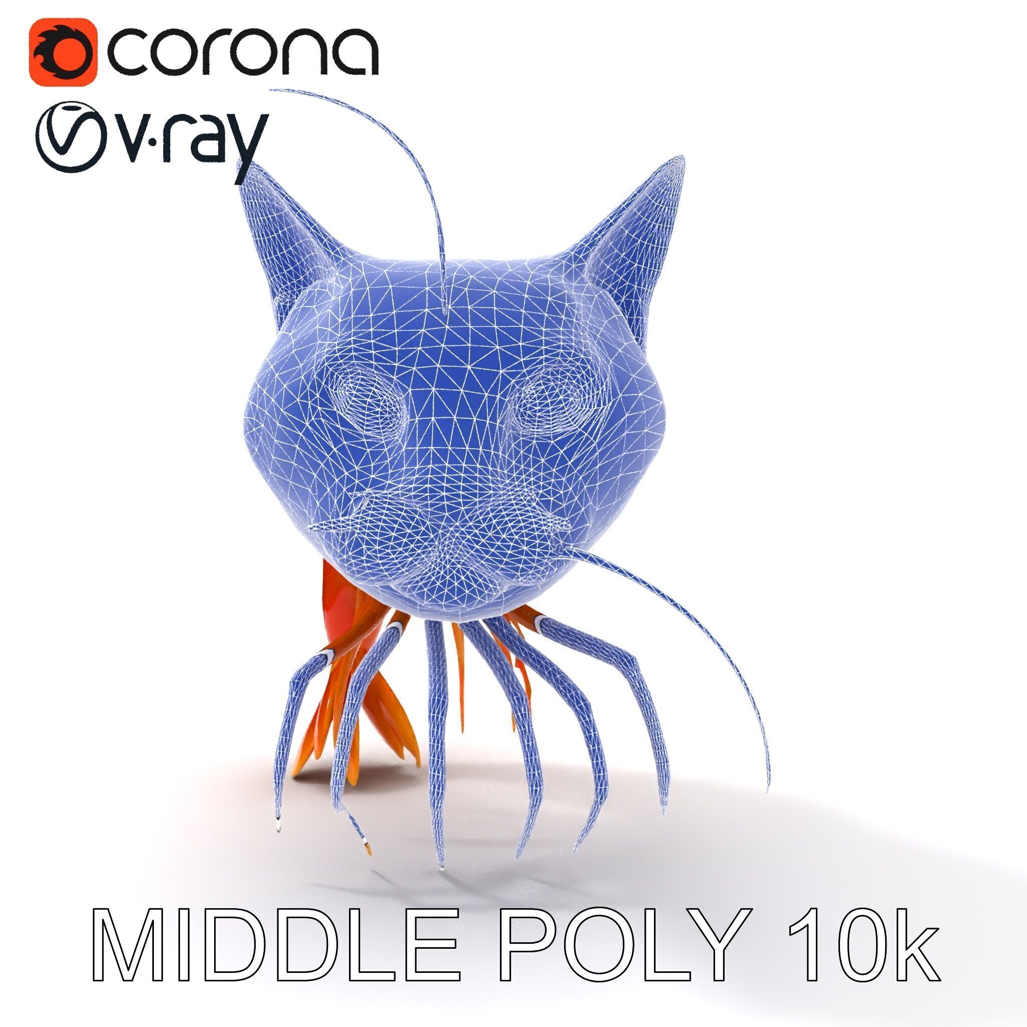 Cat Shrimp Trippy Tropa Low-poly 3D model_24