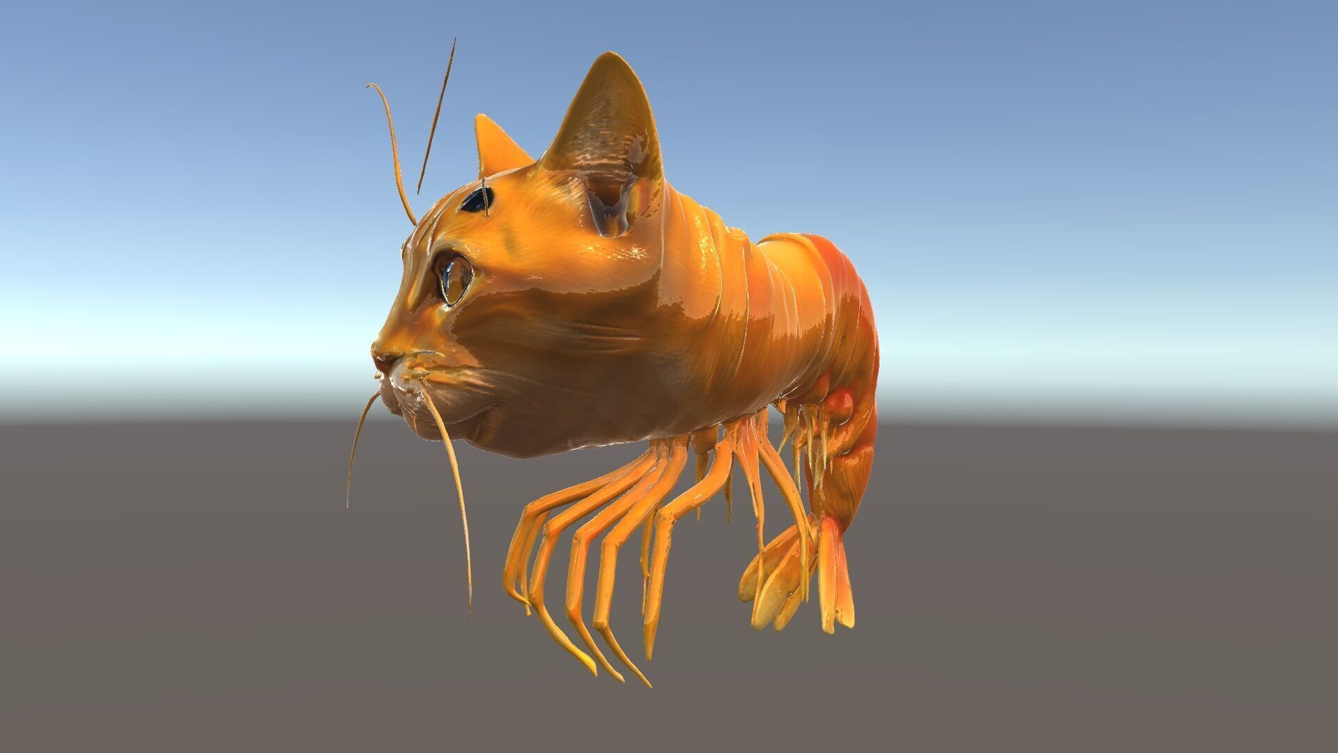 Cat Shrimp Trippy Tropa Low-poly 3D model_5