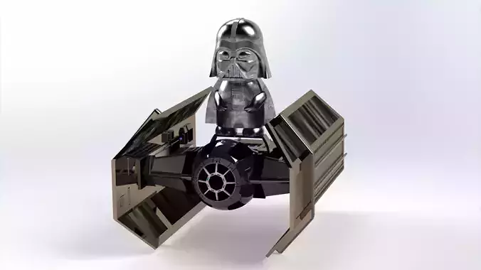 Stylized Sci Fi Commander with Starfighter 3D Model SolidWorks  3D model Stylized Sci Fi Commander with Starfighter 3D Model SolidWorks  3D model