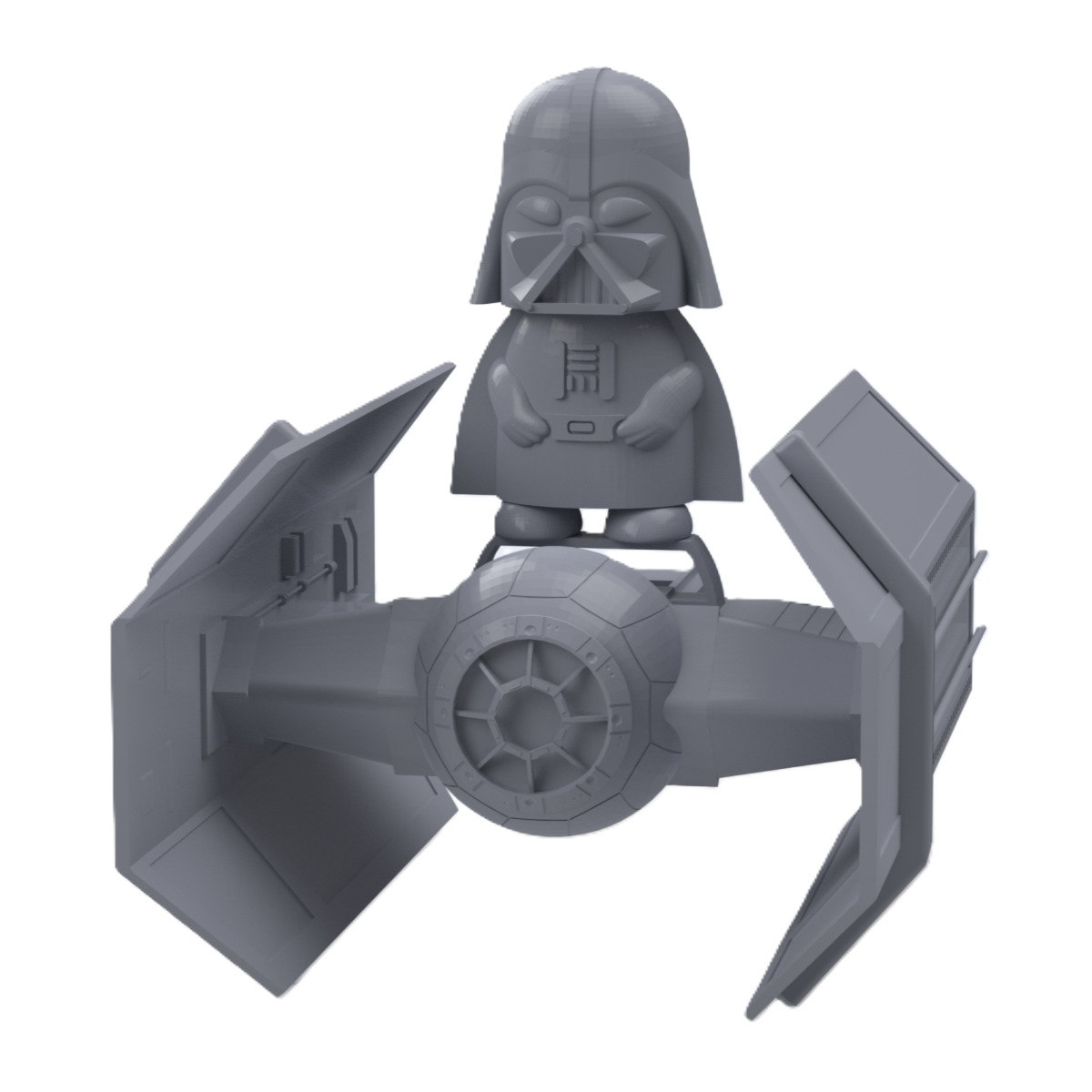 Stylized Sci Fi Commander with Starfighter 3D Model SolidWorks  3D model_2