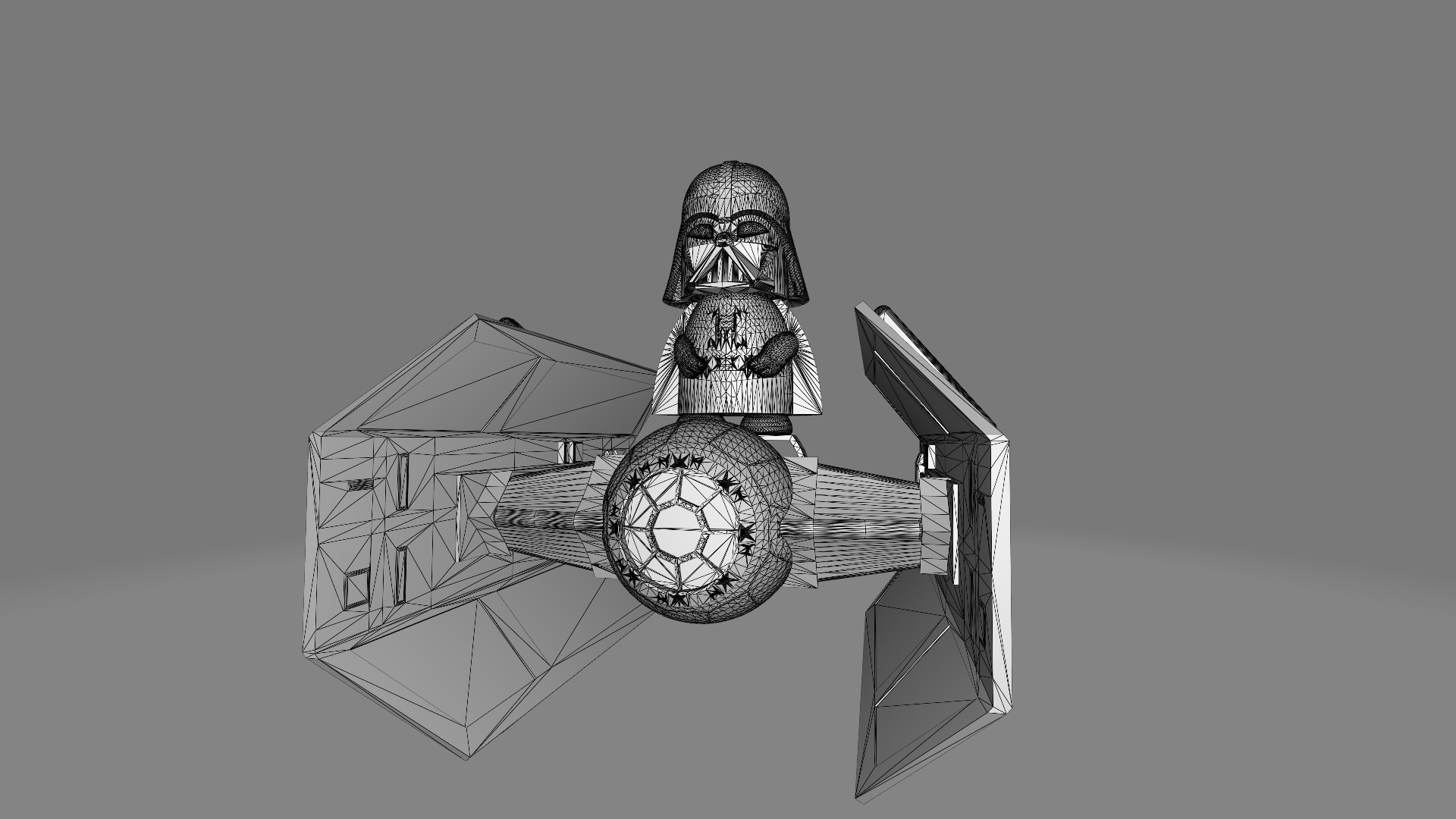 Stylized Sci Fi Commander with Starfighter 3D Model SolidWorks  3D model_6