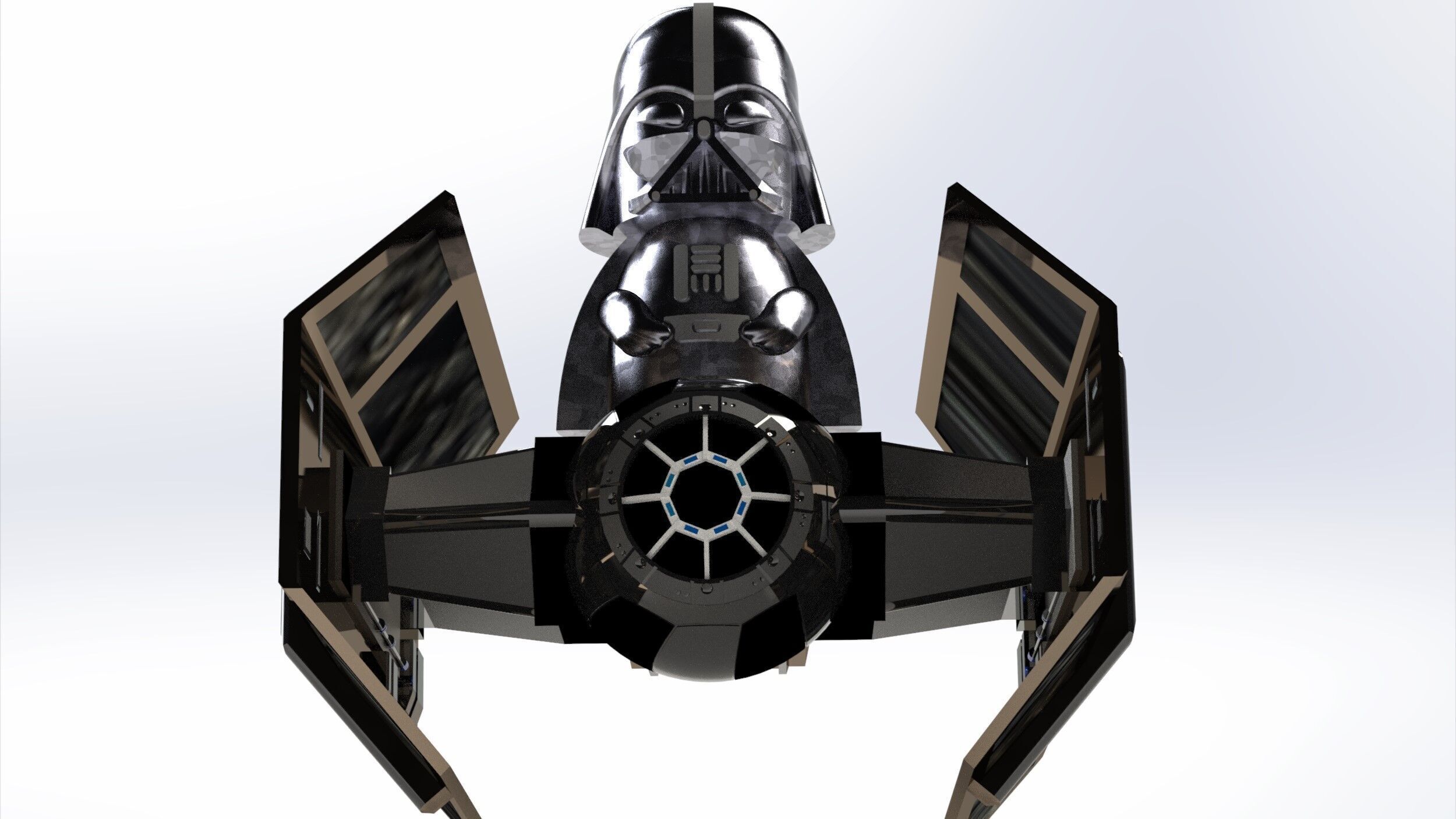 Stylized Sci Fi Commander with Starfighter 3D Model SolidWorks  3D model_5