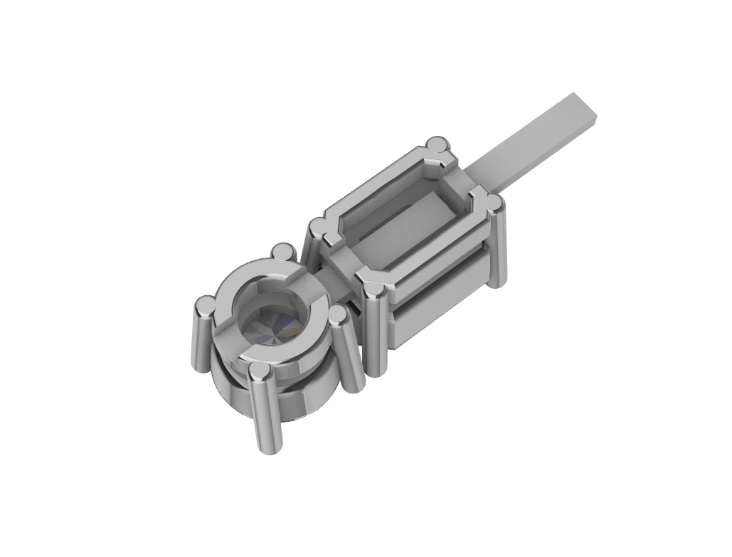 50 pointers tennis bracelet 3D print model_4