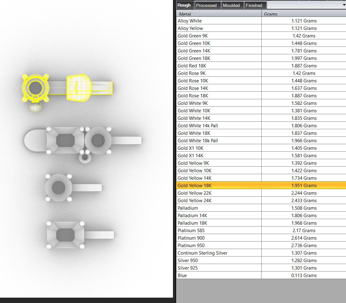 50 pointers tennis bracelet 3D print model_8