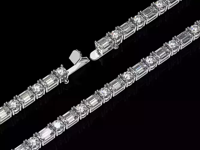 50 pointers tennis bracelet 3D print model