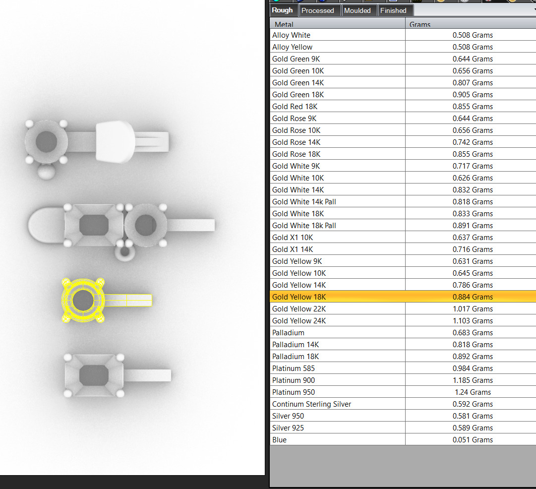 50 pointers tennis bracelet 3D print model_5